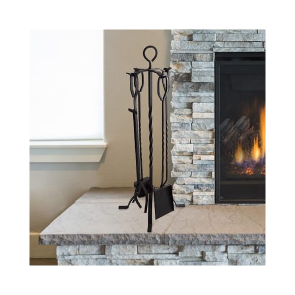 Hastings Home Hastings Home Fireplace Tool Set and Stand, Black 390163STJ - main